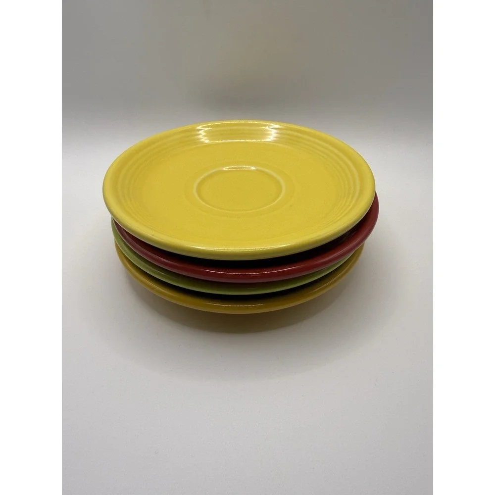 Lot of 4 Fiestaware Saucer Plates 6